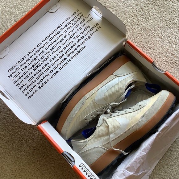 Nike NIKECRAFT Tom Sachs General Purpose Shoes, men’s size 11, tan and white - Picture 10 of 16